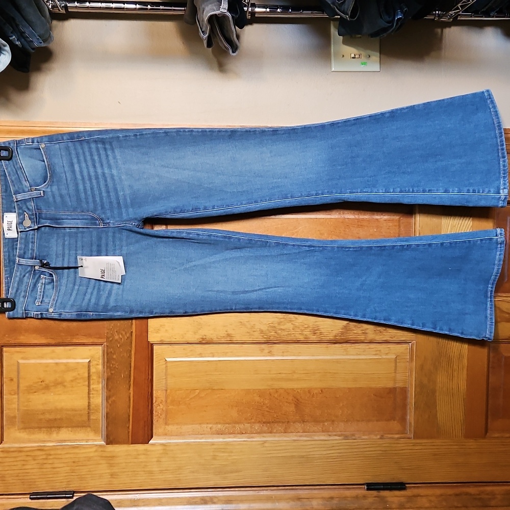 NWT PAIGE High-Rise Bell Canyon Flared Jeans - Picture 2 of 12